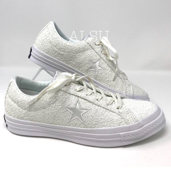 Converse One Star OX Glitter White White Off W - Picture 2 of 7